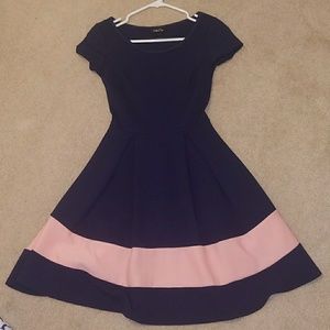 Navy Skater Dress (Juniors XS)
